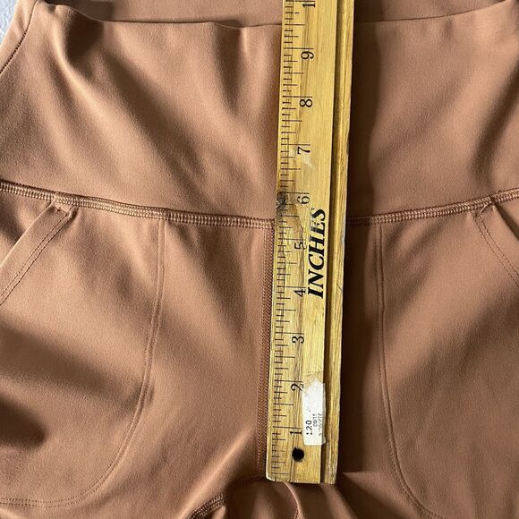 AVALANCHE Cargo Leggings Stretch Pull On Hiking Pockets Yoga Womens S Brown - Picture 8 of 10
